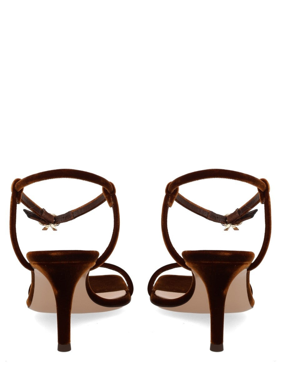 Gianvito Rossi Women's Sandalo Mayfair in Velluto Brown