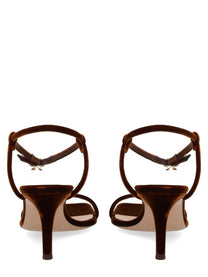 Gianvito Rossi Women's Sandalo Mayfair in Velluto Brown