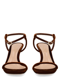 Gianvito Rossi Women's Sandalo Mayfair in Velluto Brown