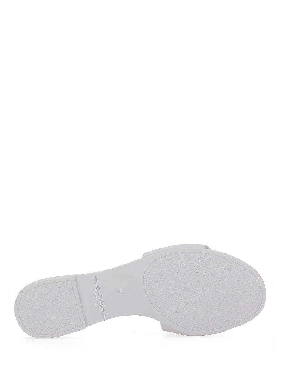 Dolce &amp; Gabbana Women's Sandalo Slide Beachwear White
