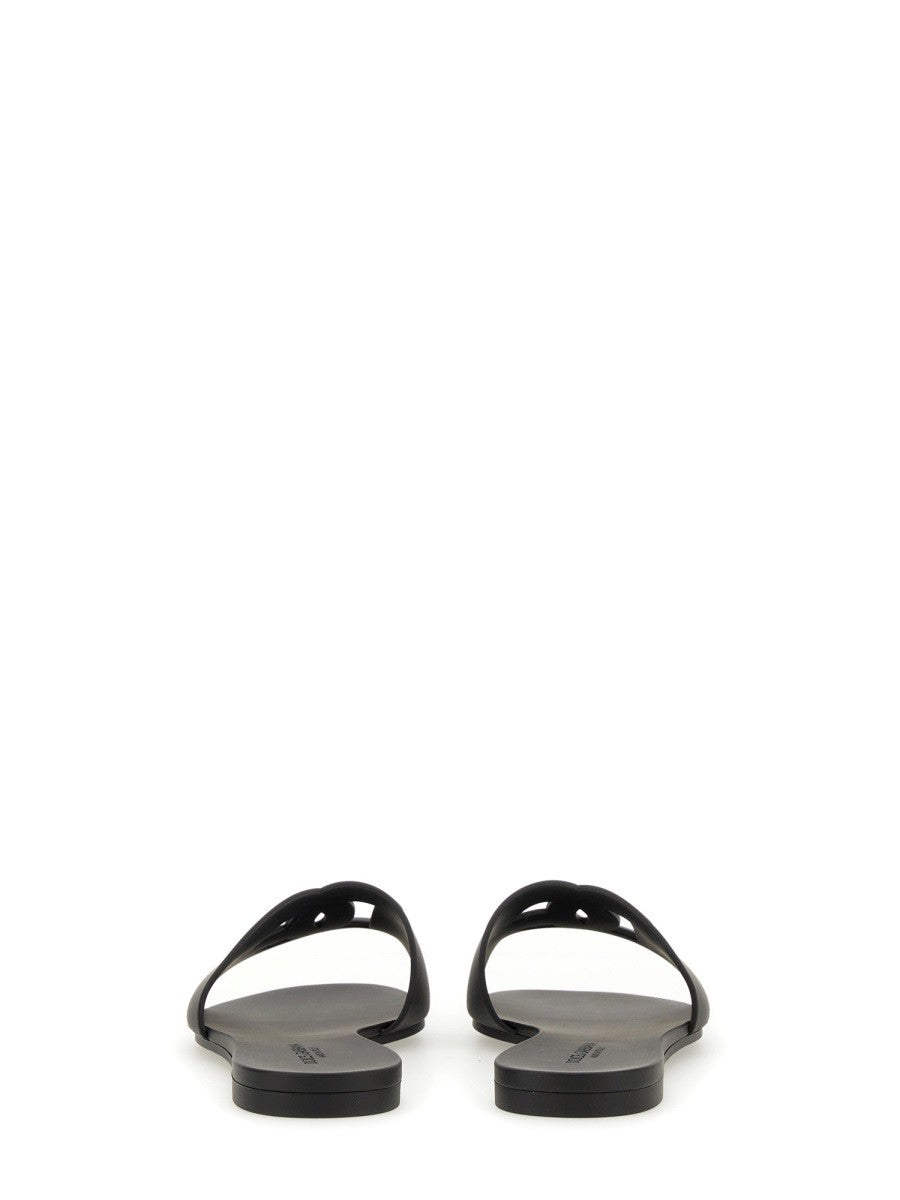 Dolce &amp; Gabbana Women's Sandalo Slide Beachwear Black