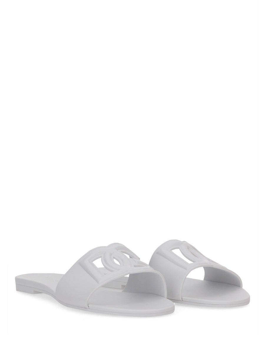 Dolce &amp; Gabbana Women's Sandalo Slide Beachwear White