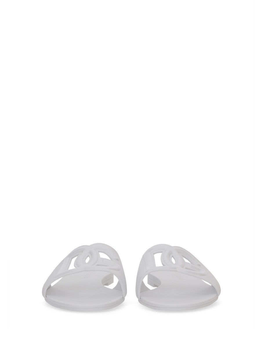 Dolce &amp; Gabbana Women's Sandalo Slide Beachwear White