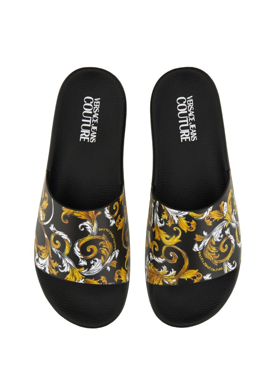 Versace Jeans Couture Men's Slide Sandals Black, view 5