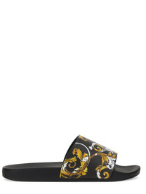 Versace Jeans Couture Men's Sandalo Slide Con Black