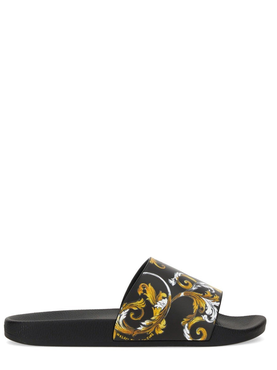 Versace Jeans Couture Men's Slide Sandals Black