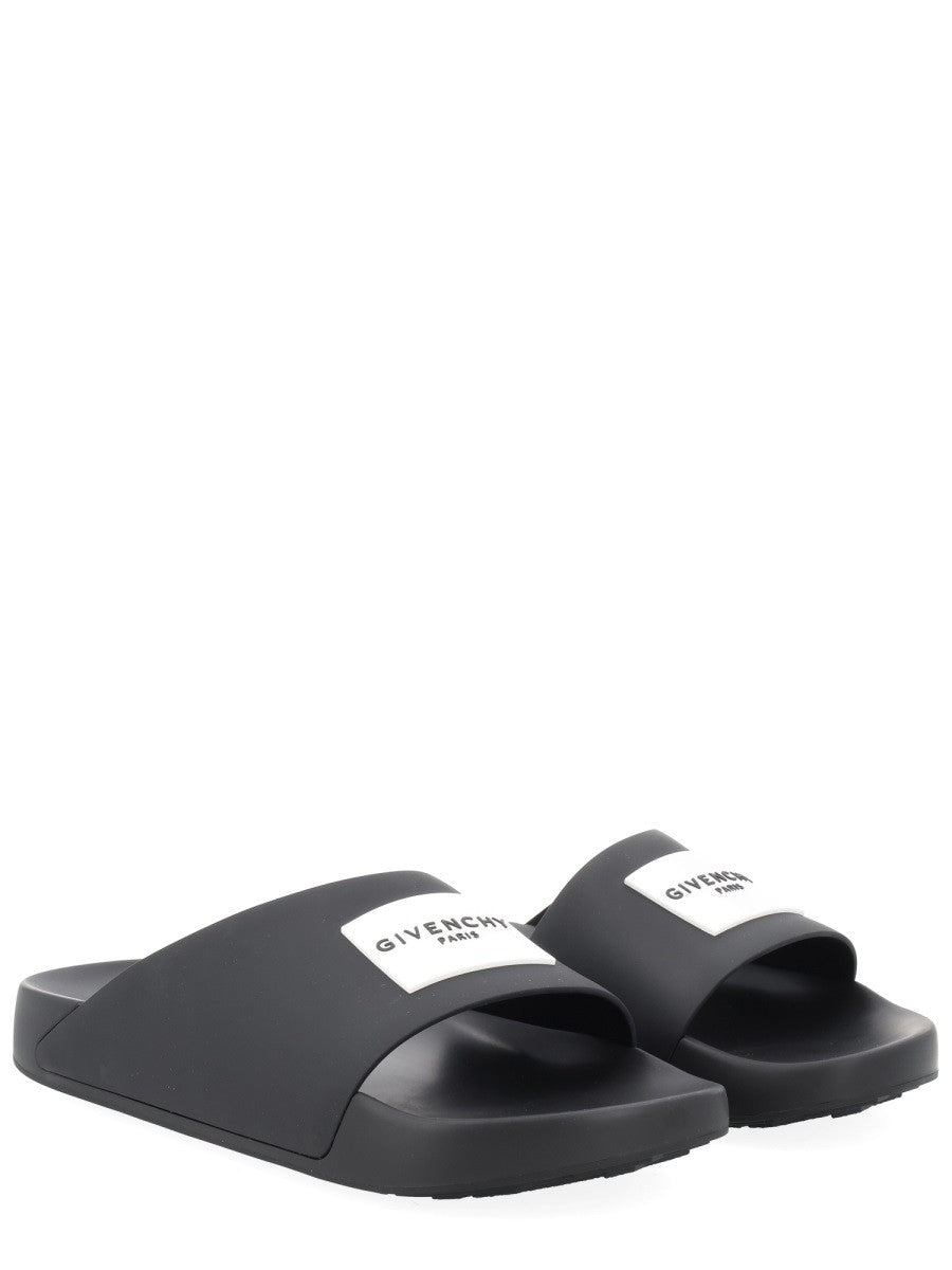 Givenchy Men's Sandalo Slide Label Black
