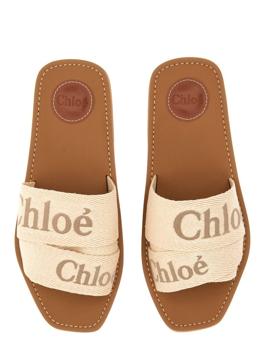 Chloé Women's Sandalo Slide Woody Beige
