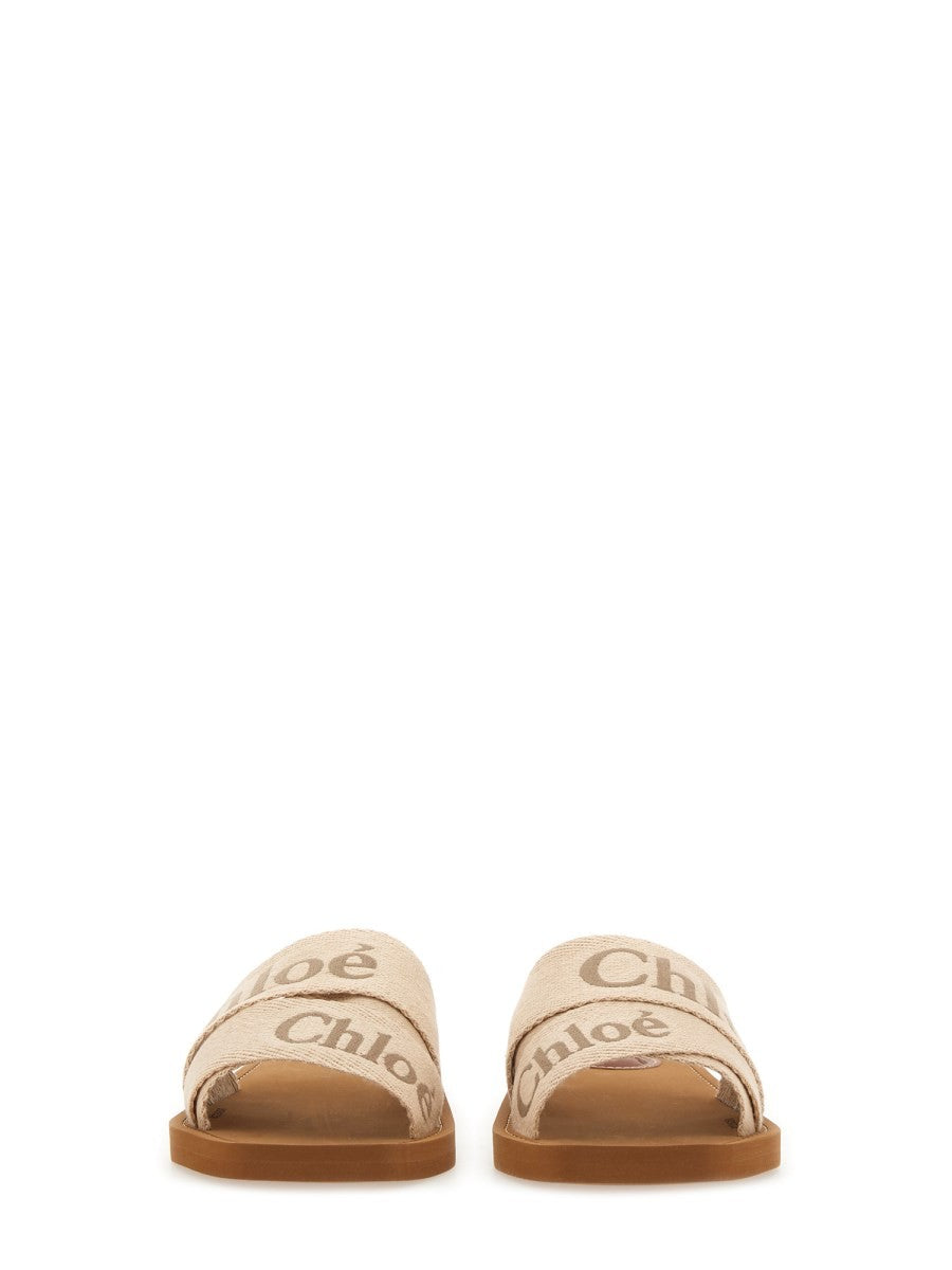 Chloé Women's Slide Woody Sandals Beige, view 5