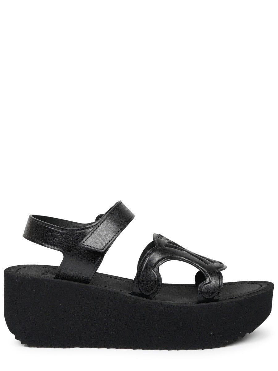 Celine Women's Sandalo Sunny in Pelle Black