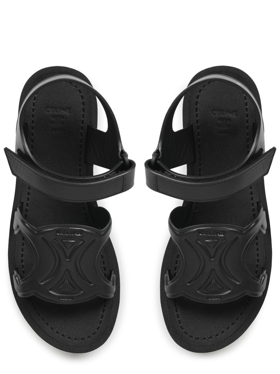 Celine Women's Sandalo Sunny in Pelle Black