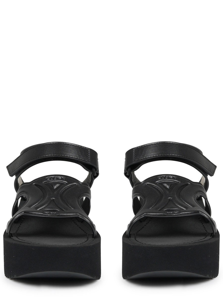Celine Women's Sandalo Sunny in Pelle Black
