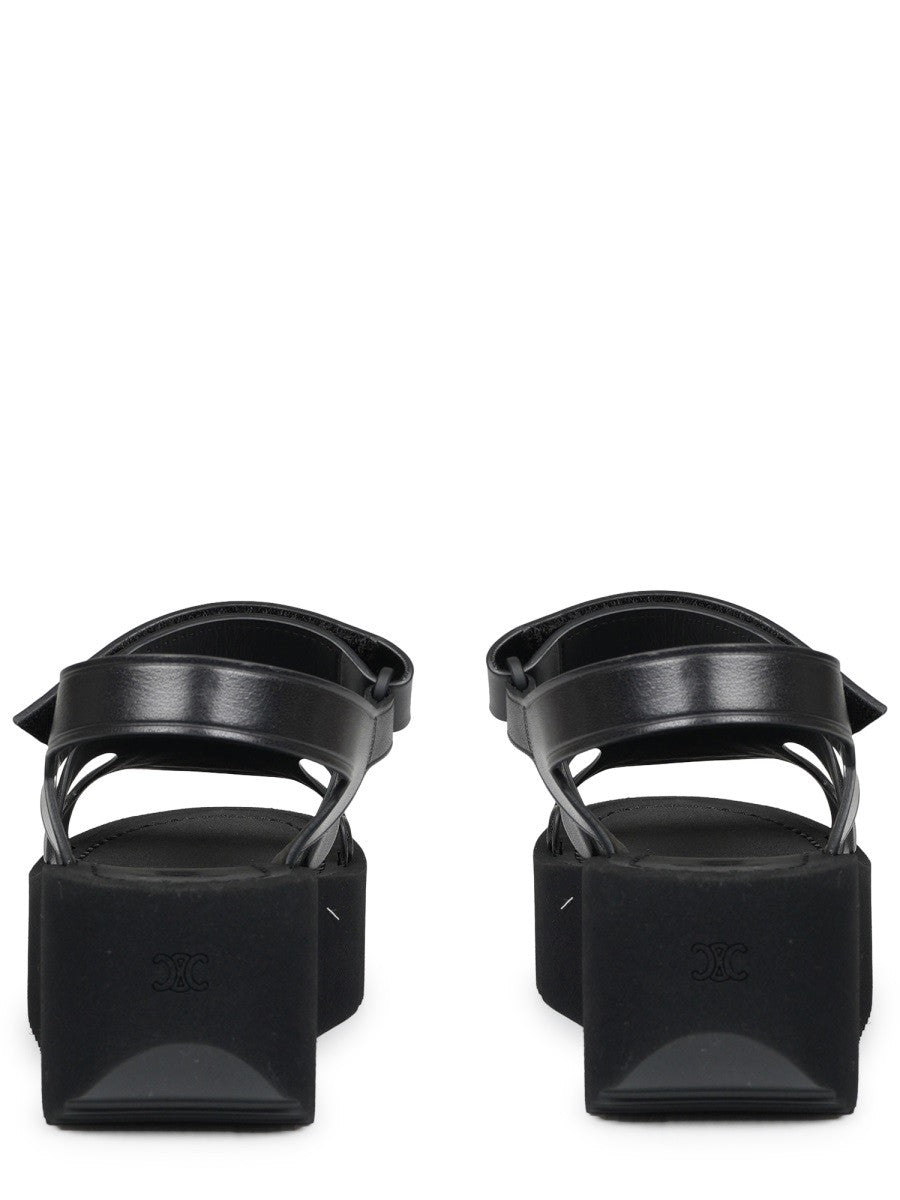 Celine Women's Sandalo Sunny in Pelle Black