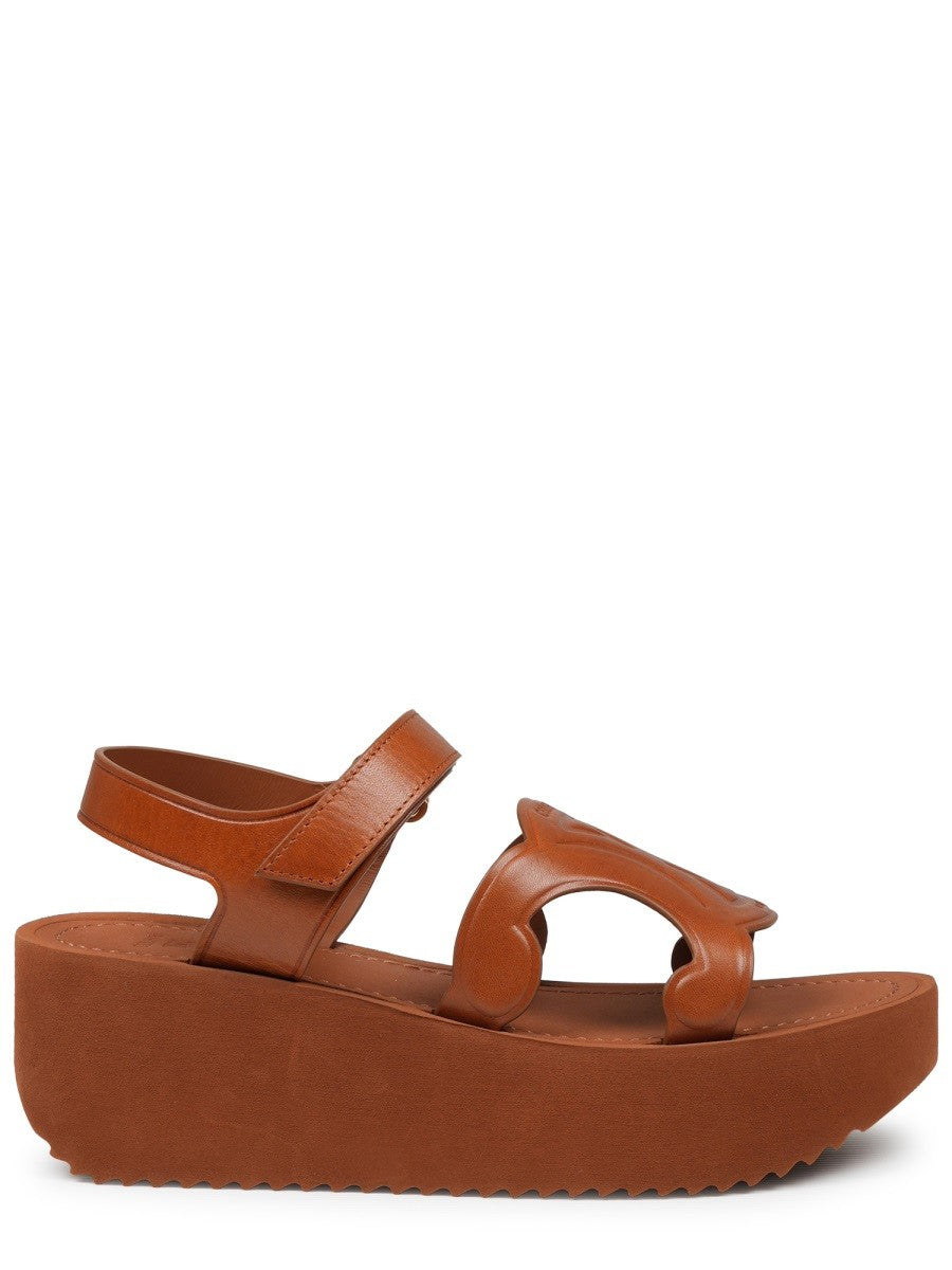 Celine Women's Sandalo Sunny in Pelle Beige