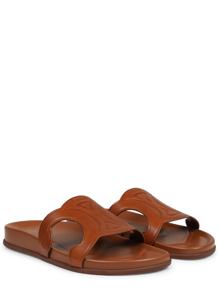 Celine Women's Sandalo Triomphe Con Beige