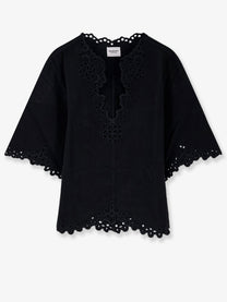 Isabel Marant Étoile Women's Sangallo Cotton Top Black