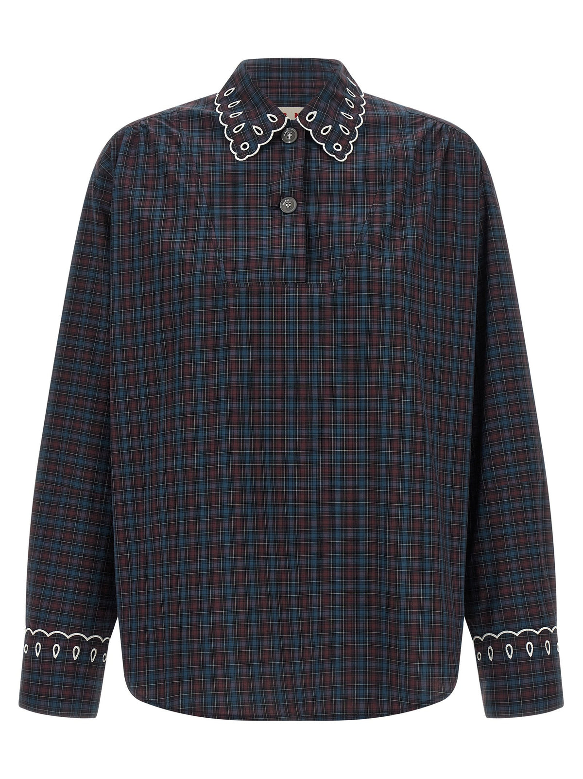 Marni Sangallo Embroidery Shirt Blue