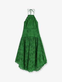 FARM Rio Women's Sangallo Lace Midi Dress Green