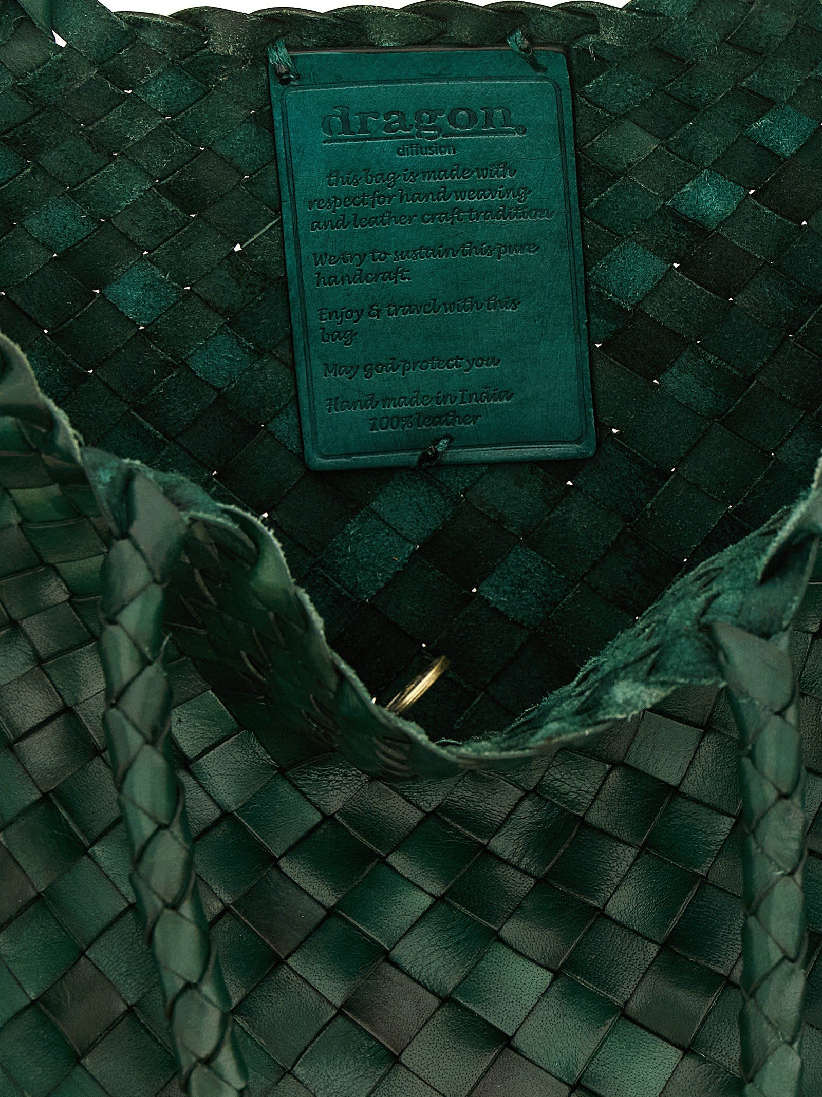 Dragon Diffusion Santa Croce Big Shoulder Bag Green
