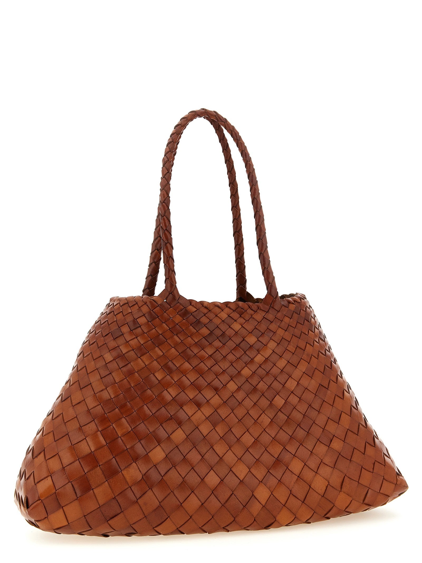 Dragon Diffusion Santa Croce Large Shoulder Bag Brown