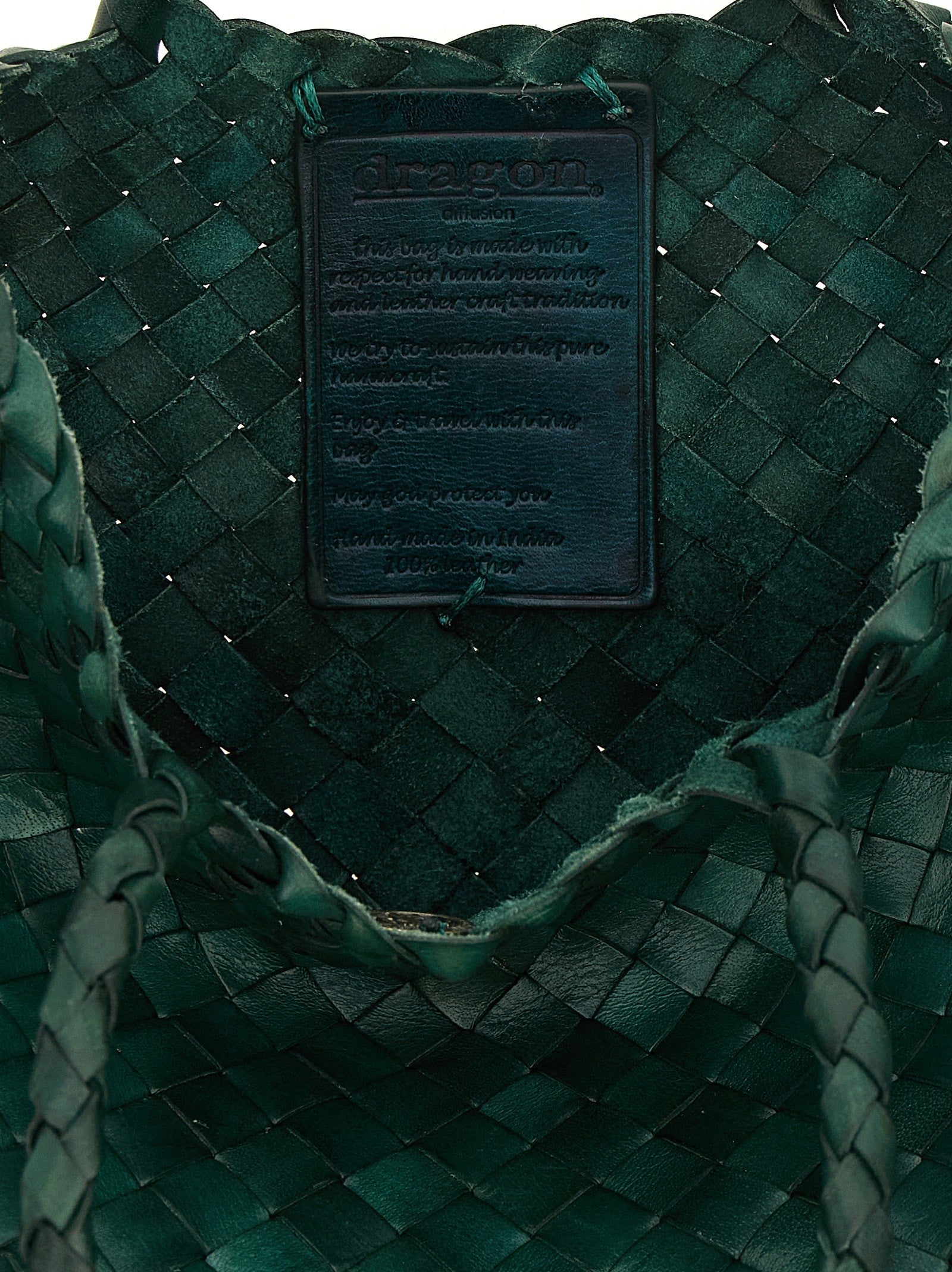 Dragon Diffusion Santa Croce Small Handbag Green