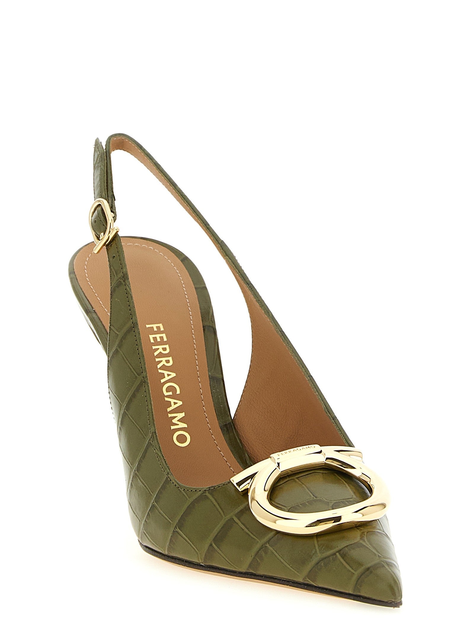 Ferragamo Sara Slingback Green