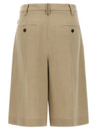 Brunello Cucinelli Sartorial Bermuda Shorts Beige, view 2