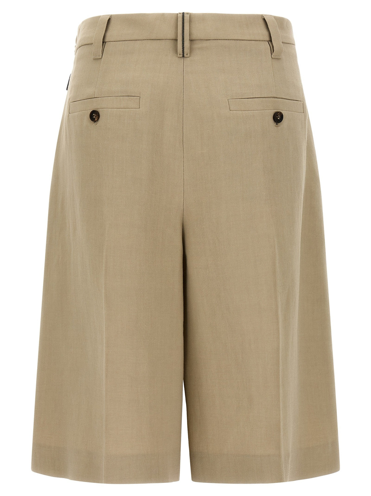 Brunello Cucinelli Sartorial Bermuda Shorts Beige, view 2