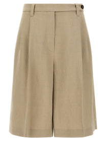 Brunello Cucinelli Sartorial Bermuda Shorts Beige
