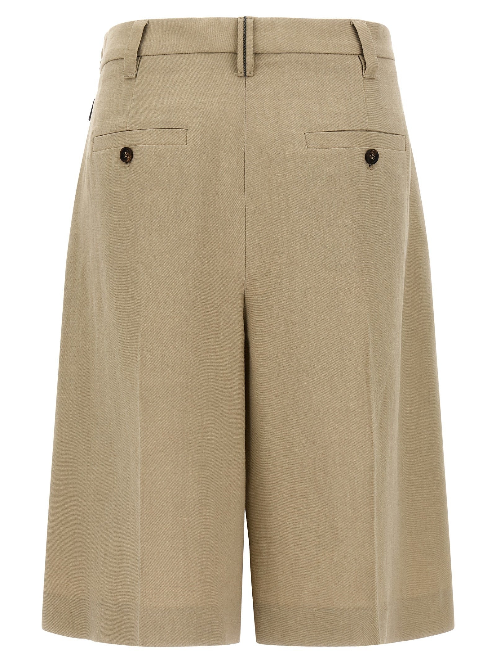 Brunello Cucinelli Sartorial Bermuda Shorts Beige