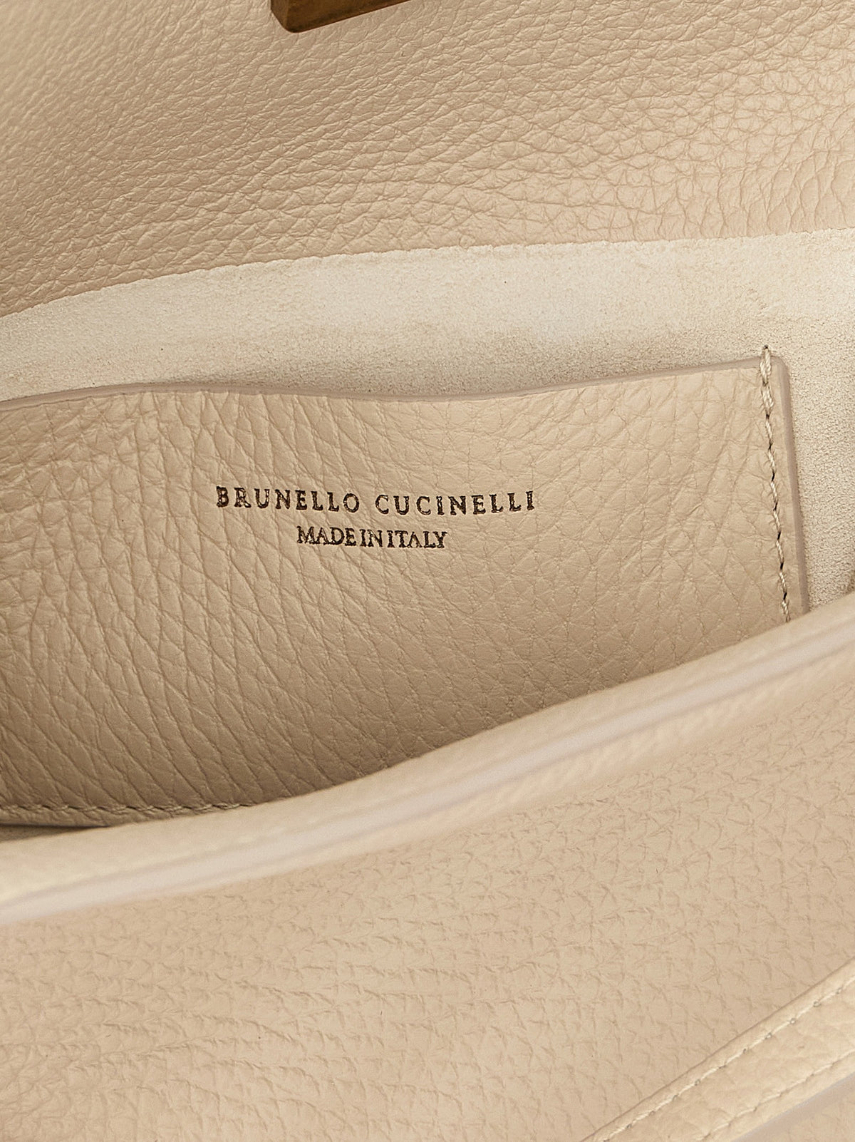 Brunello Cucinelli Sartorial Bucket Small Handbag Beige, view 4