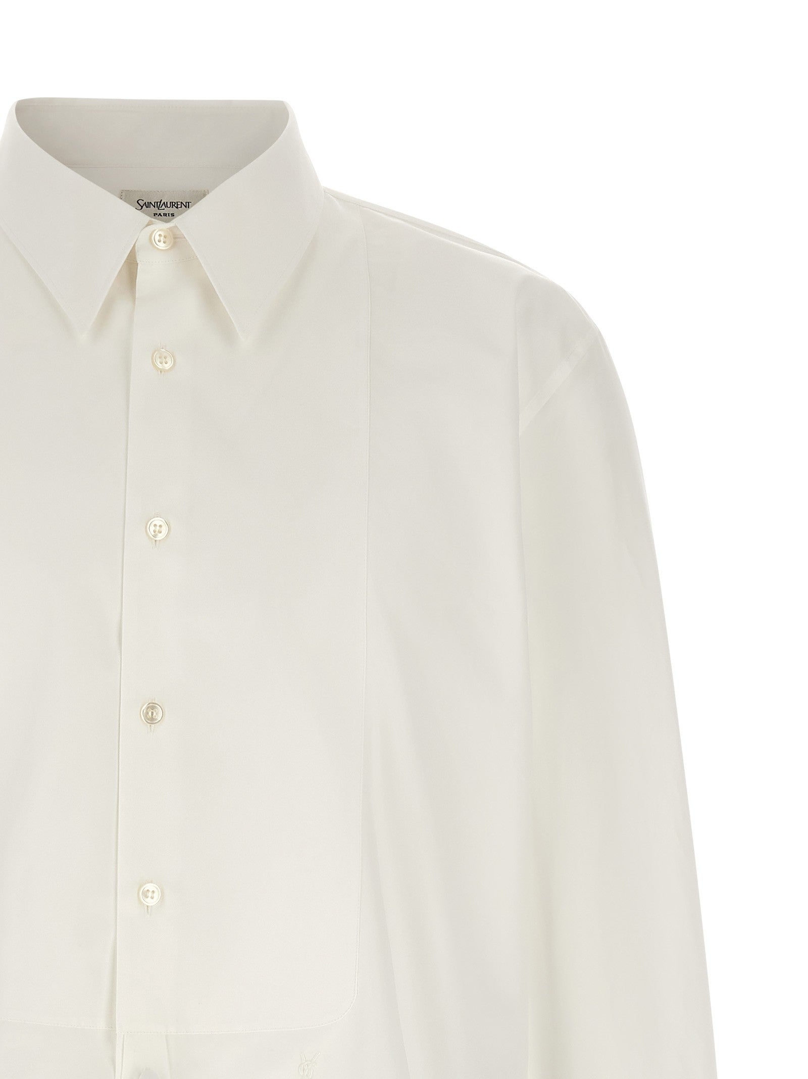 Saint Laurent Sartorial Plastron Shirt White
