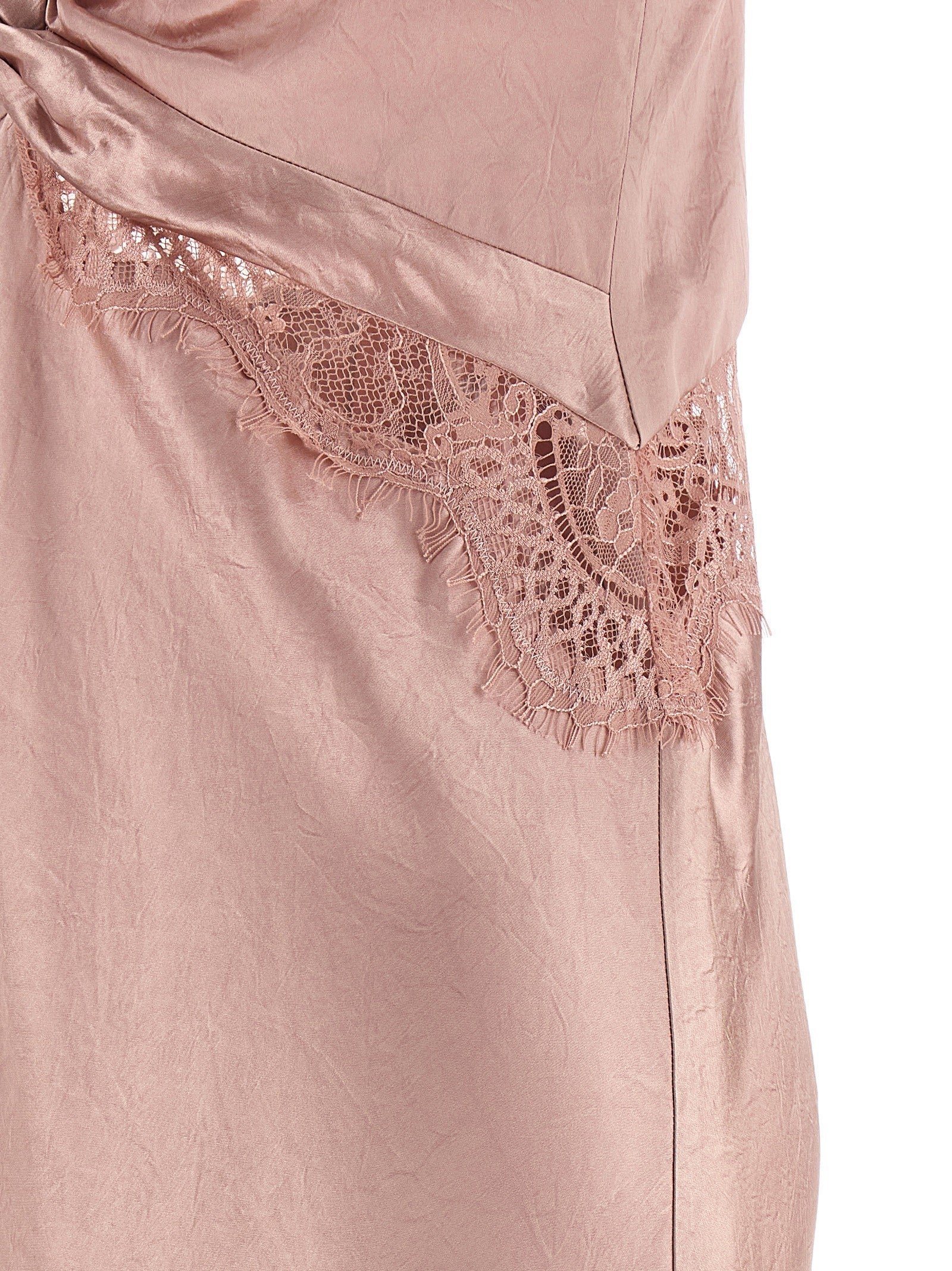 Pinko Satin and Lace Dress Blue