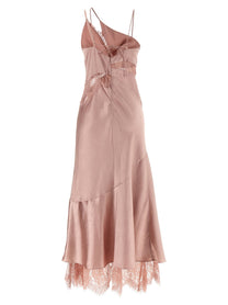 Pinko Satin and Lace Dress Blue