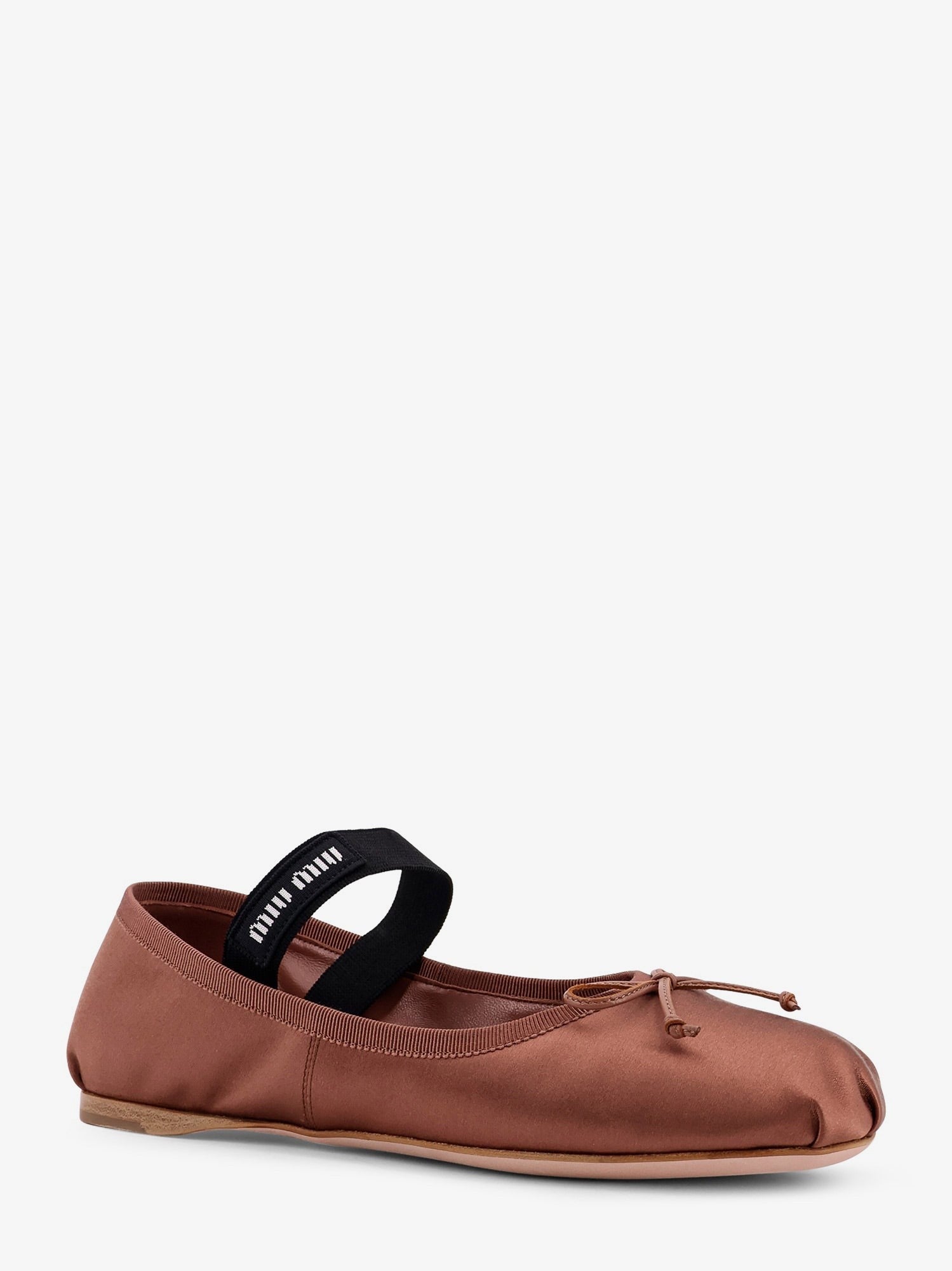 Miu Miu Women's Satin Ballerinas Brown