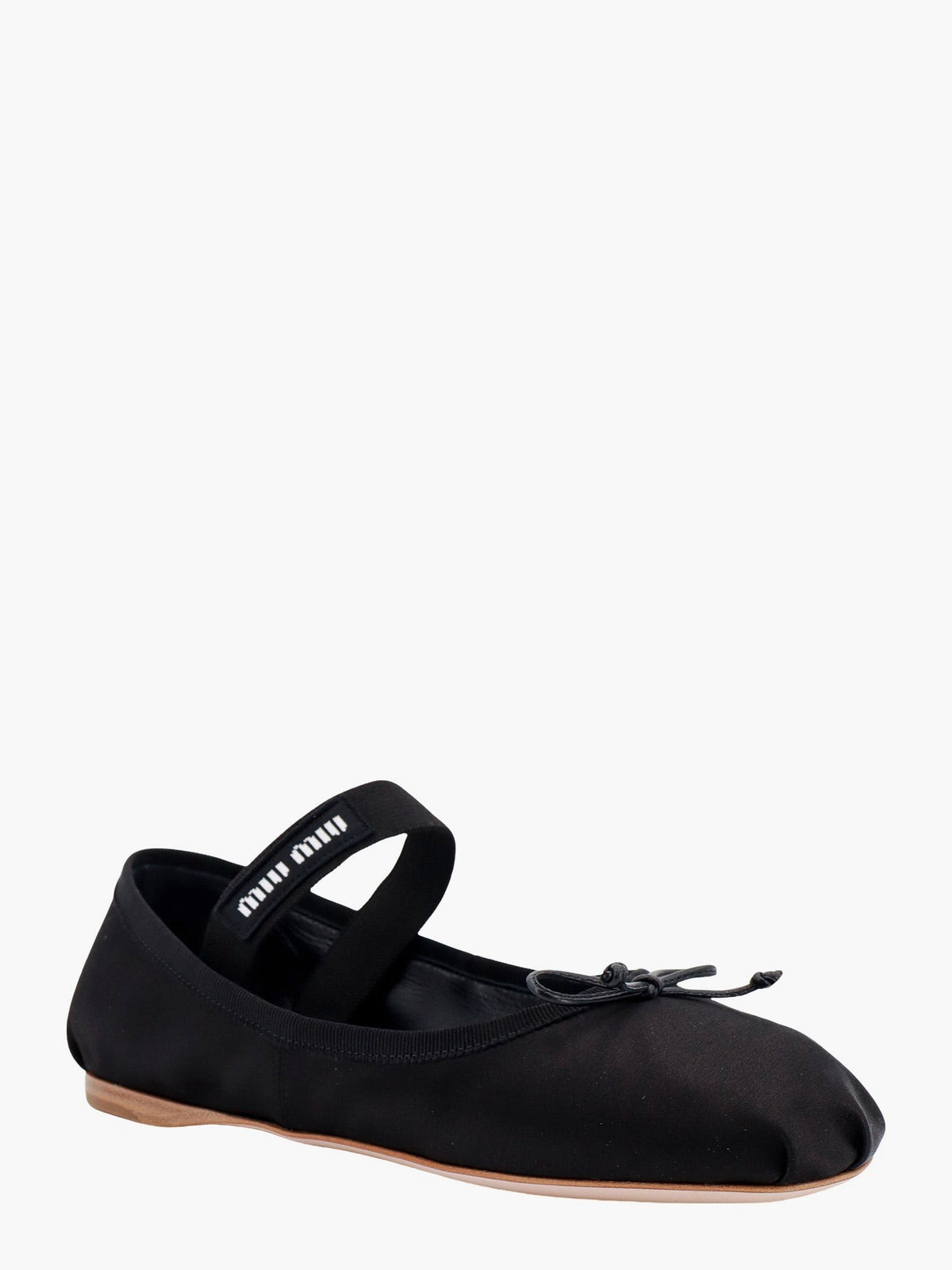 Miu Miu Women's Satin Ballet Flats Black, view 2