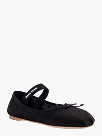 Miu Miu Women's Satin Ballet Flats Black, view 2