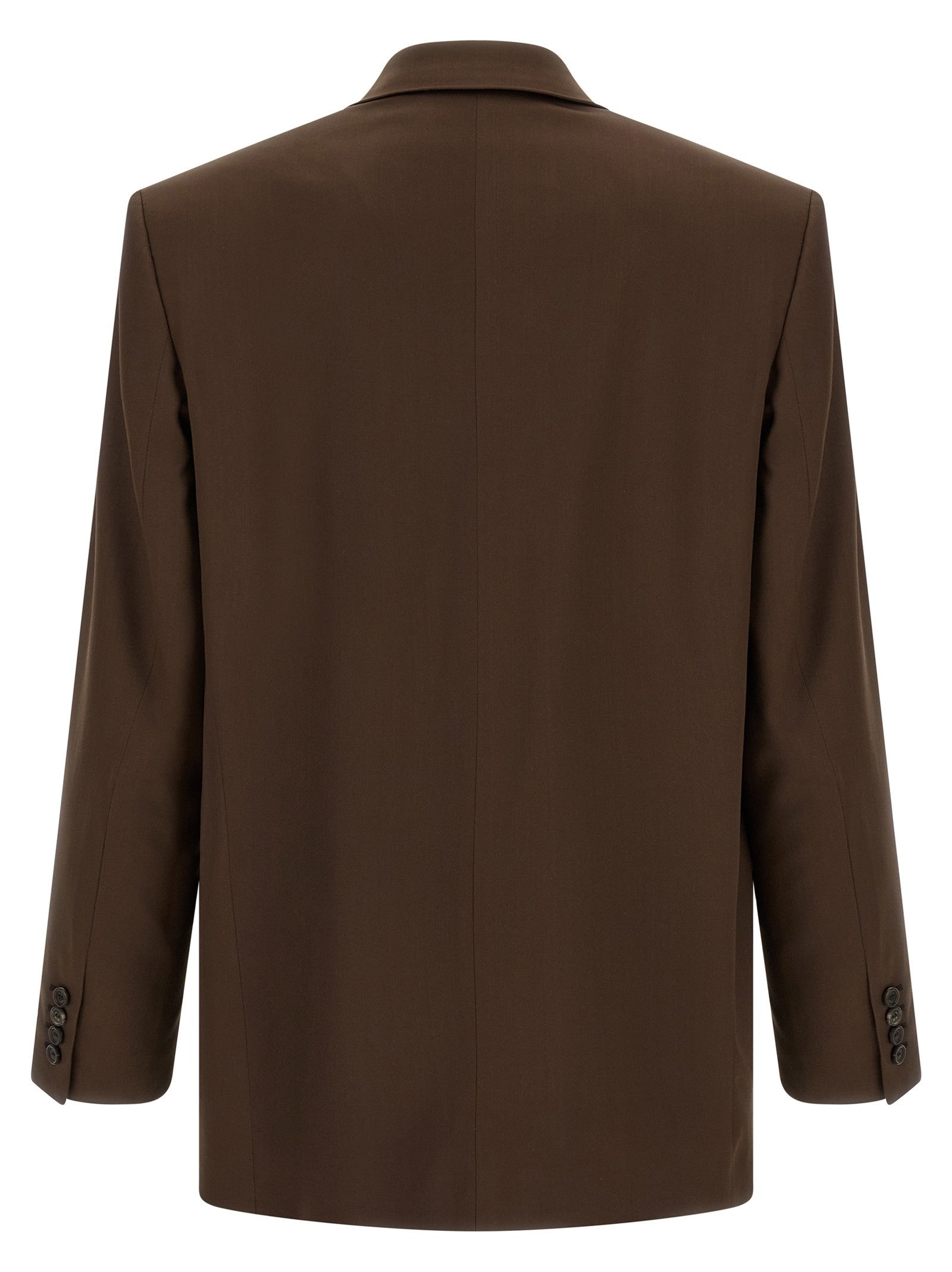 Saint Laurent Satin Blazer Brown