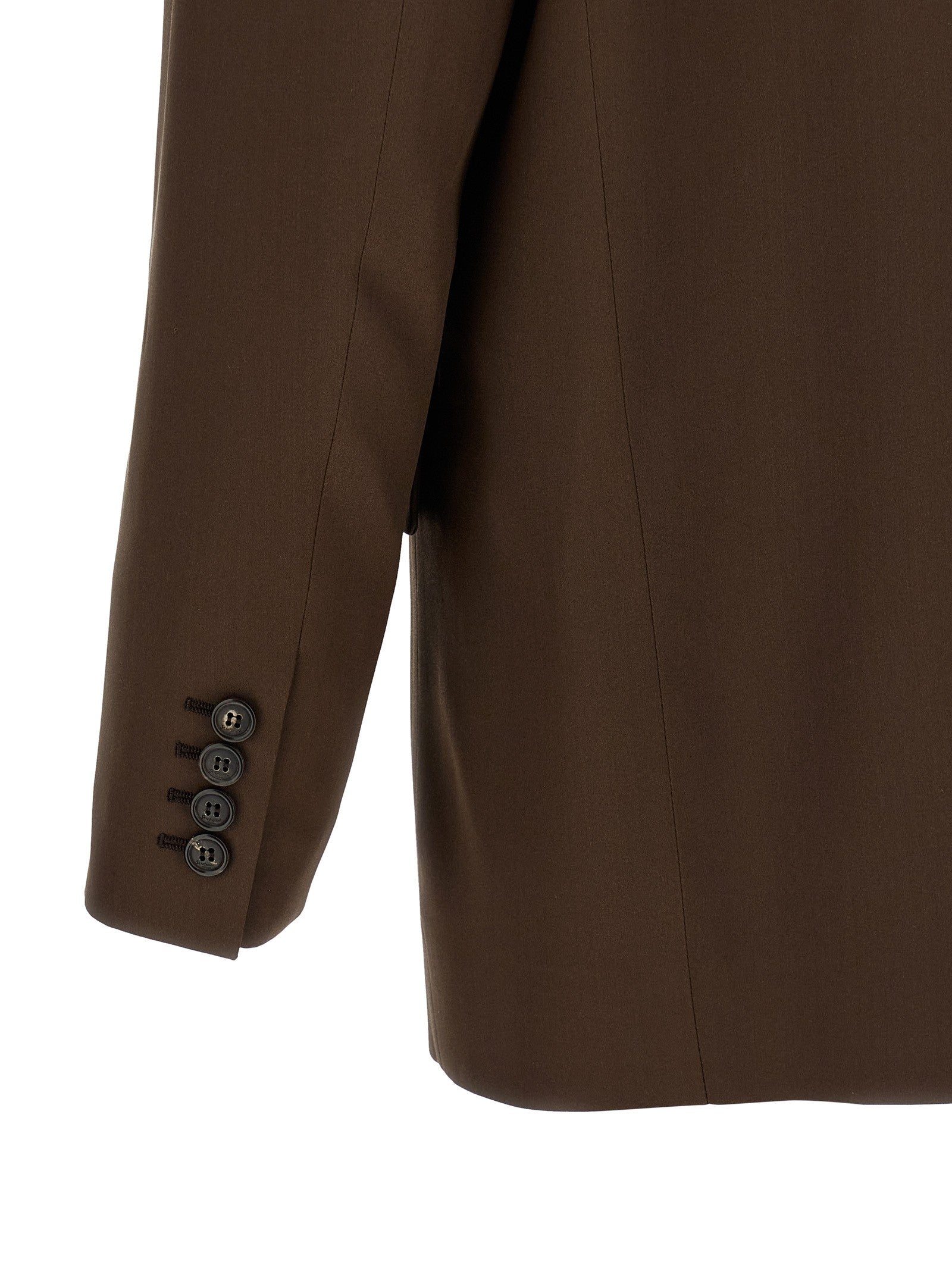 Saint Laurent Satin Blazer Brown