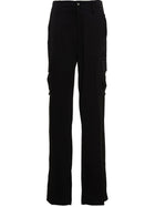 David Koma Satin Cargo Pants Black