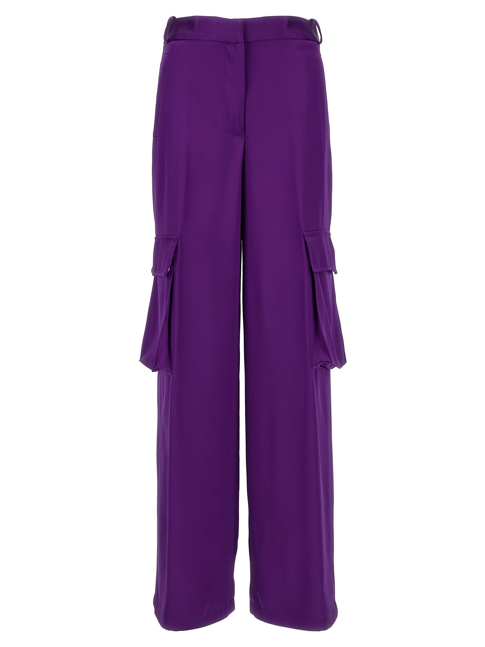 Versace Satin Cargo Pants Purple