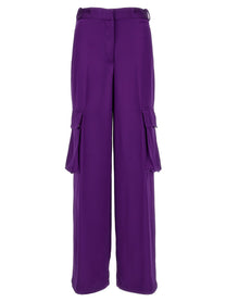 Versace Satin Cargo Pants Purple