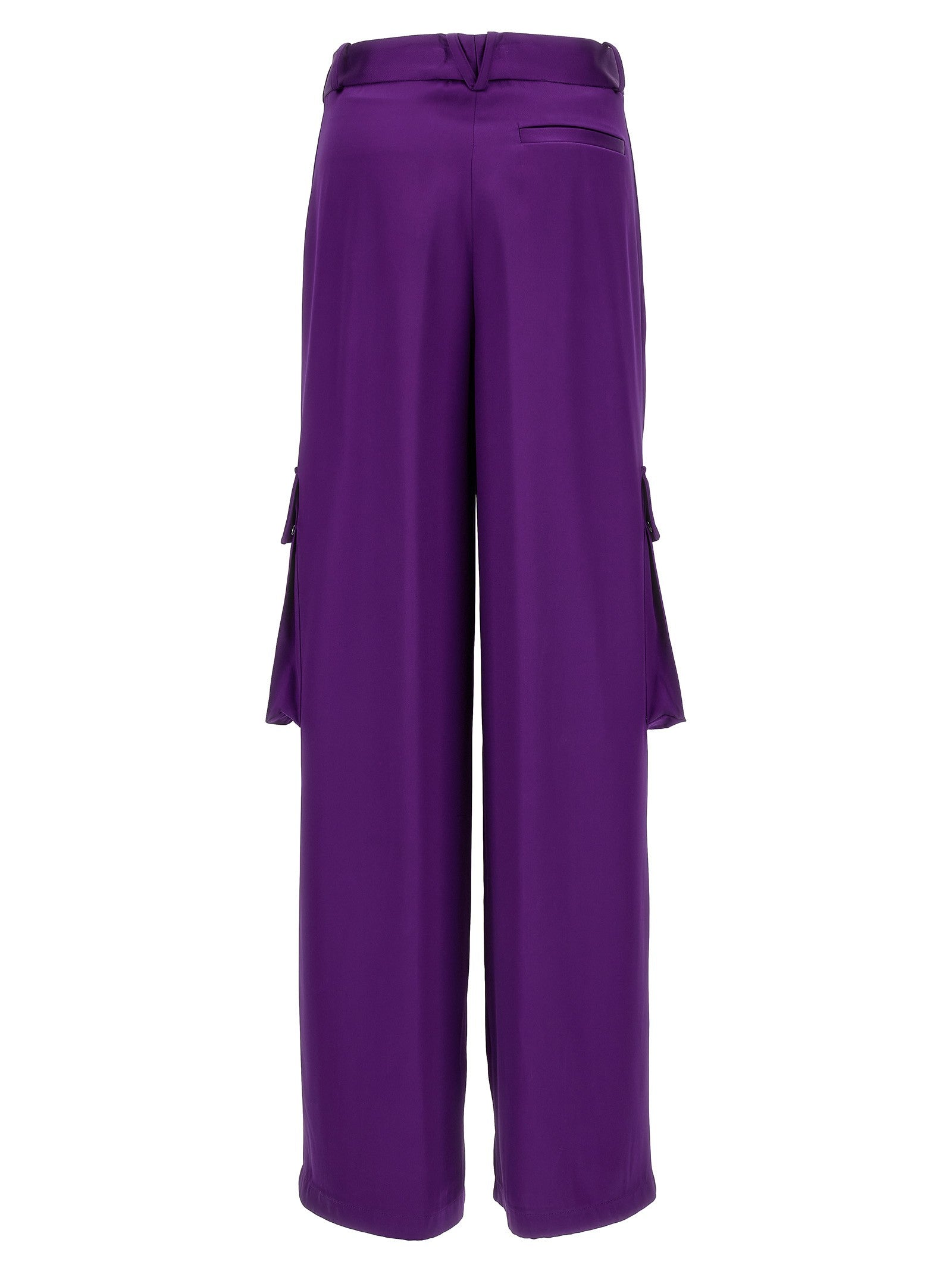 Versace Satin Cargo Pants Purple