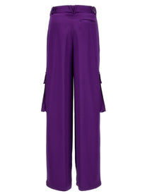 Versace Satin Cargo Pants Purple