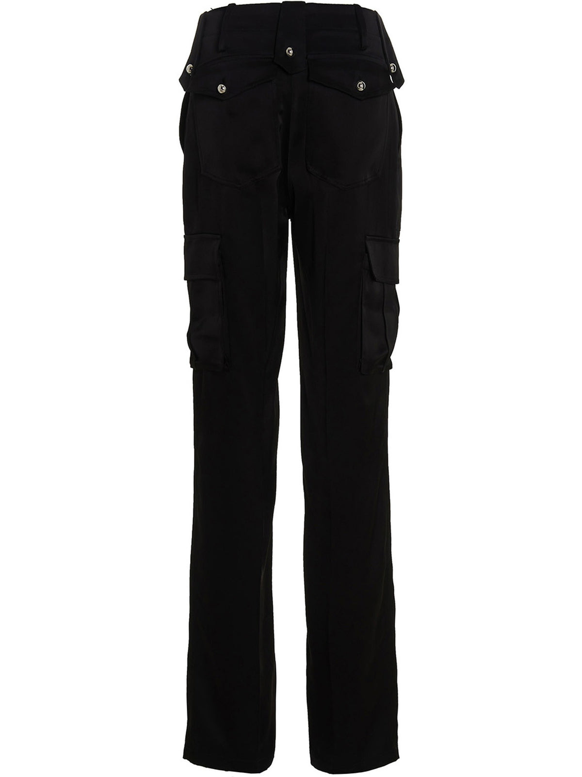 David Koma Satin Cargo Pants Black, view 2