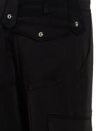 David Koma Satin Cargo Pants Black, view 4