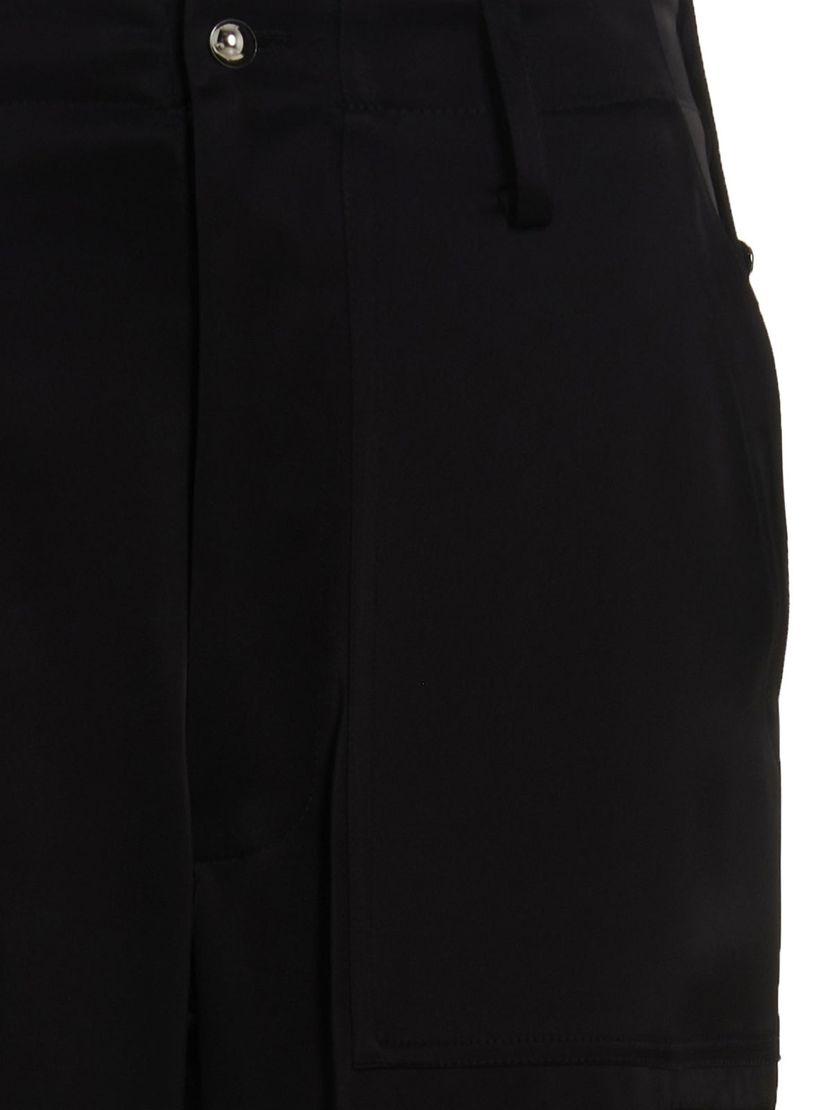 David Koma Satin Cargo Pants Black, view 3