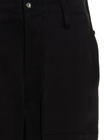 David Koma Satin Cargo Pants Black, view 3