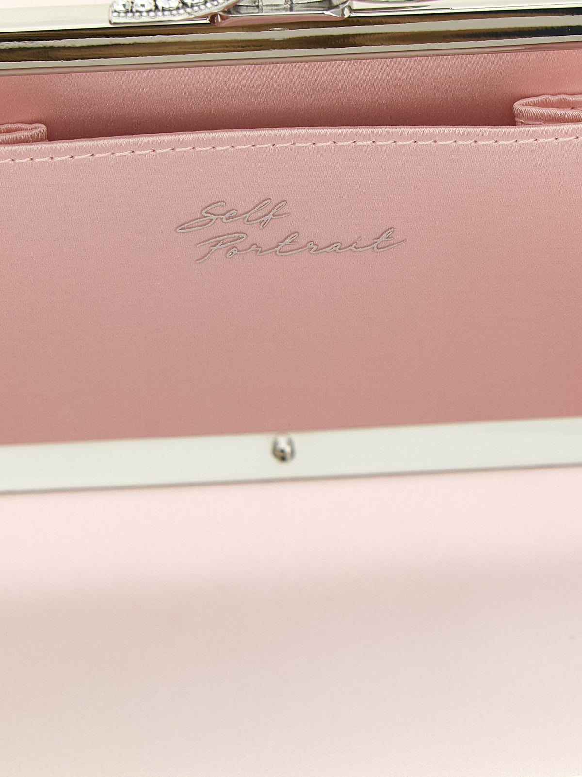 self-portrait Satin Clutch Blue, view 4