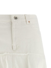Sacai Satin Denim Skirt White